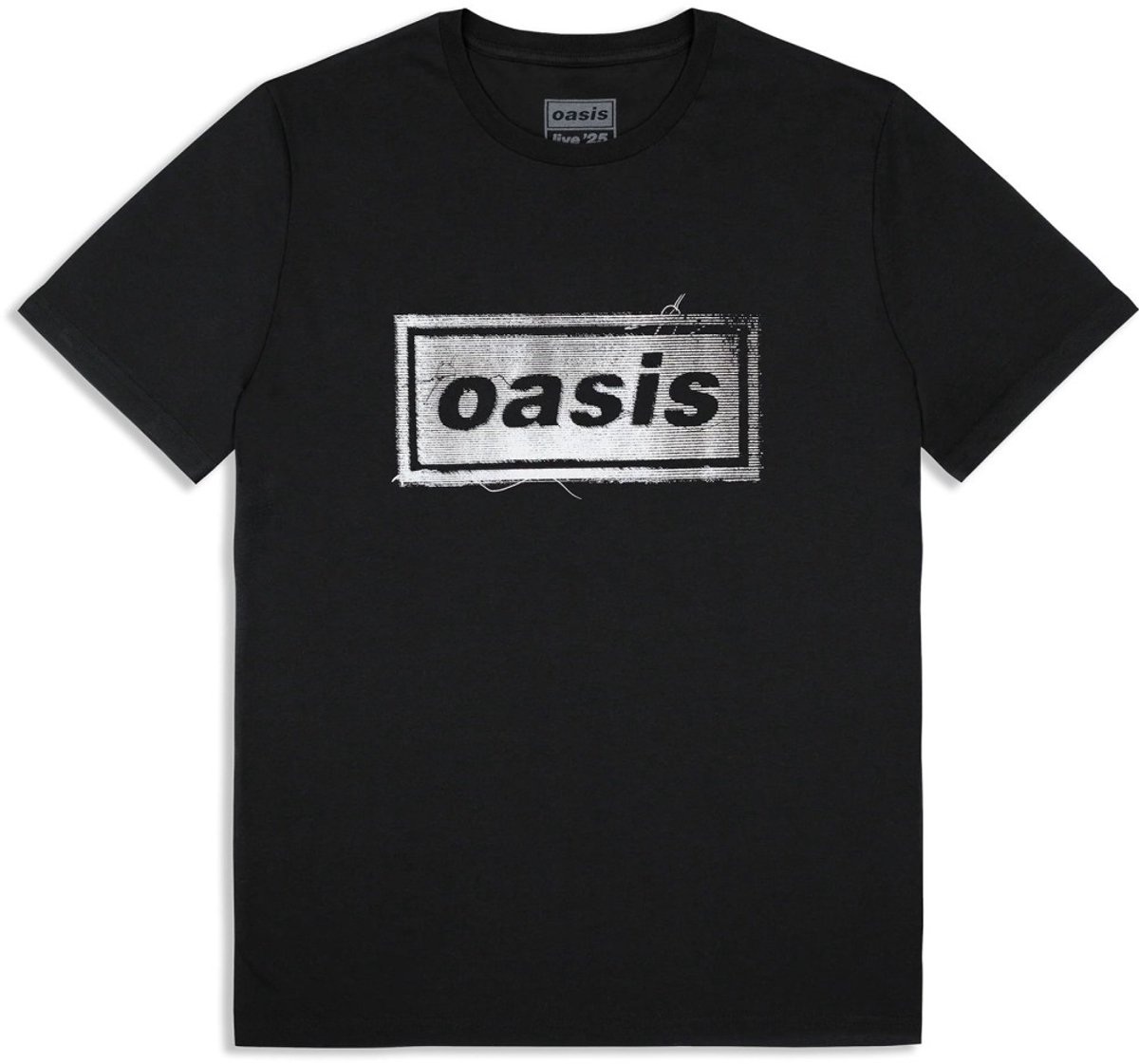 Oasis - Thread Logo Heren Tshirt - L - Zwart