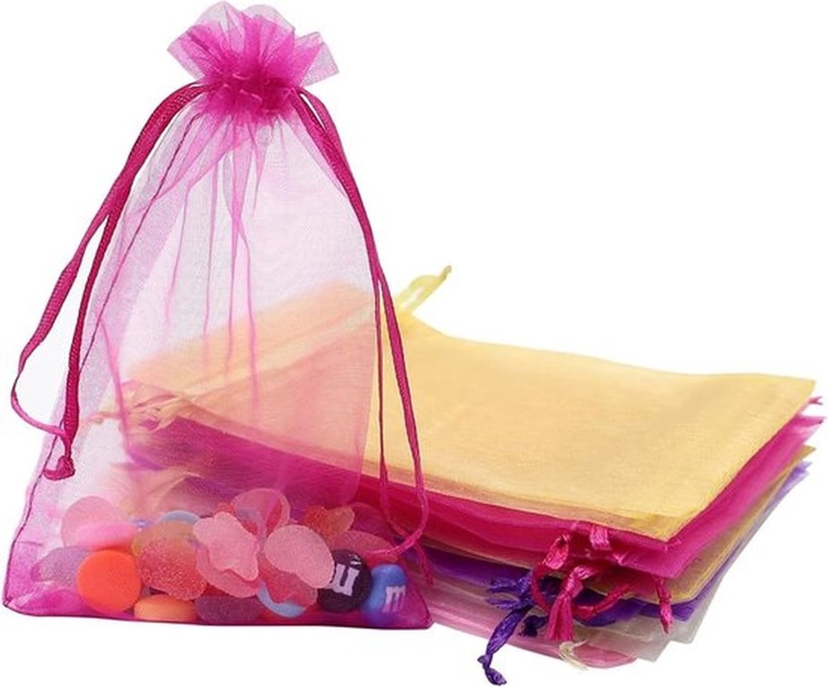 Organza Zakjes 22 Stuks - Cadeauzakjes met Trekkoord - Sieradenzakjes - Bruiloft/Verjaardag - Premium Materiaal - Herbruikbaar - Cadeautasjes