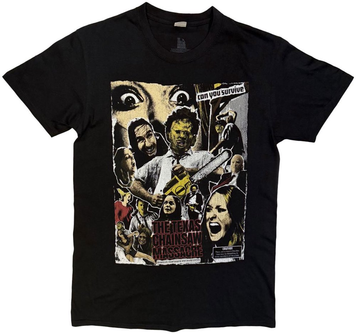The Texas Chainsaw Massacre - Collage Front Heren Tshirt - M - Zwart