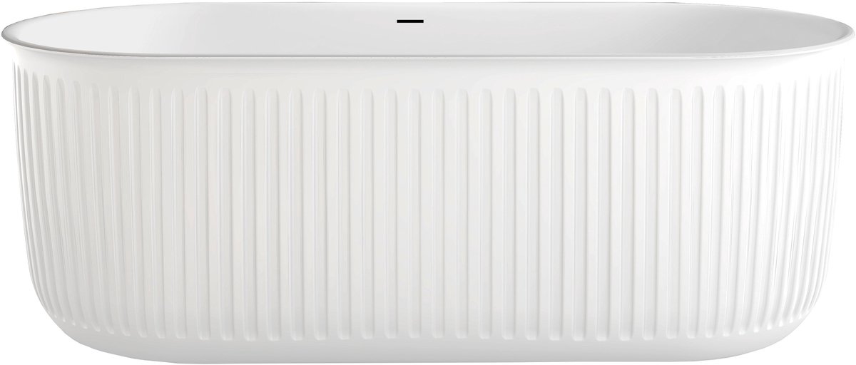 Vrijstaand ligbad Sanitado Industry Ribbel 170x78cm mat wit