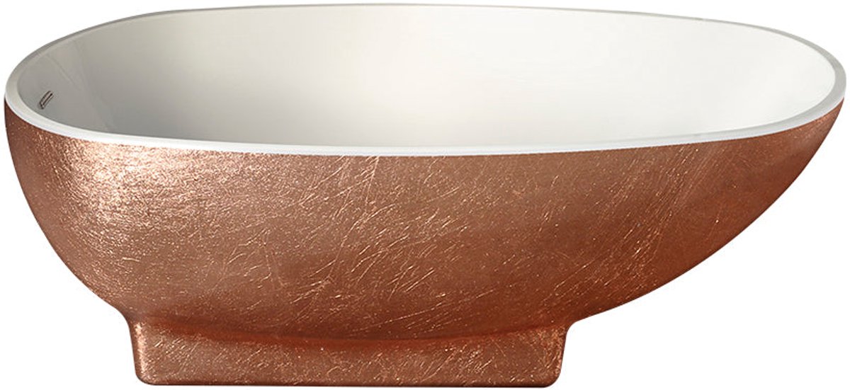 Vrijstaand ligbad Sanitado Industry Asymmetrisch 173x77cm oud brons en wit