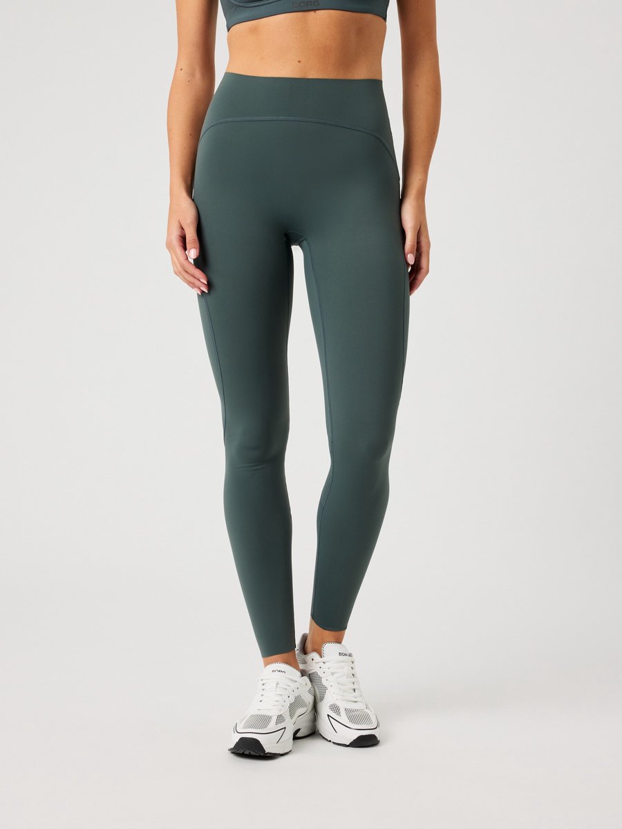 Björn Borg Sleek Tight Sportlegging Dames Sportbroek Vrouwen - Urban Chic Groen - Maat L