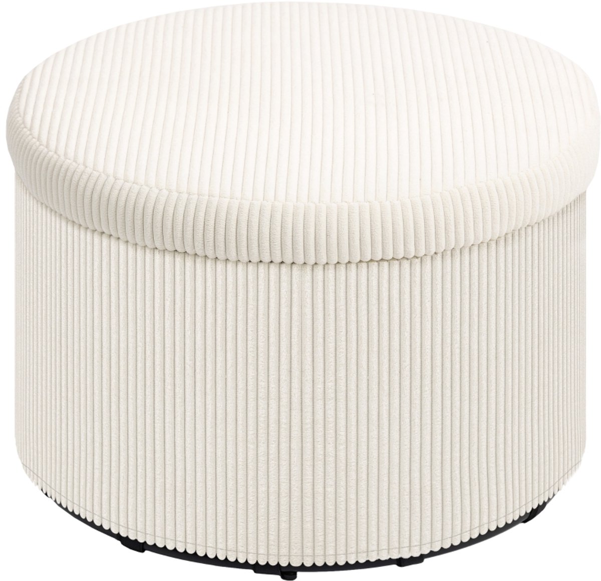 Voetenbank 60×60×41 cm beige polyester opbergbank zitkruk schoenenbank voetenbank met afneembaar deksel en opbergruimte eenvoudig te reinigen voor woonkamer slaapkamer hal