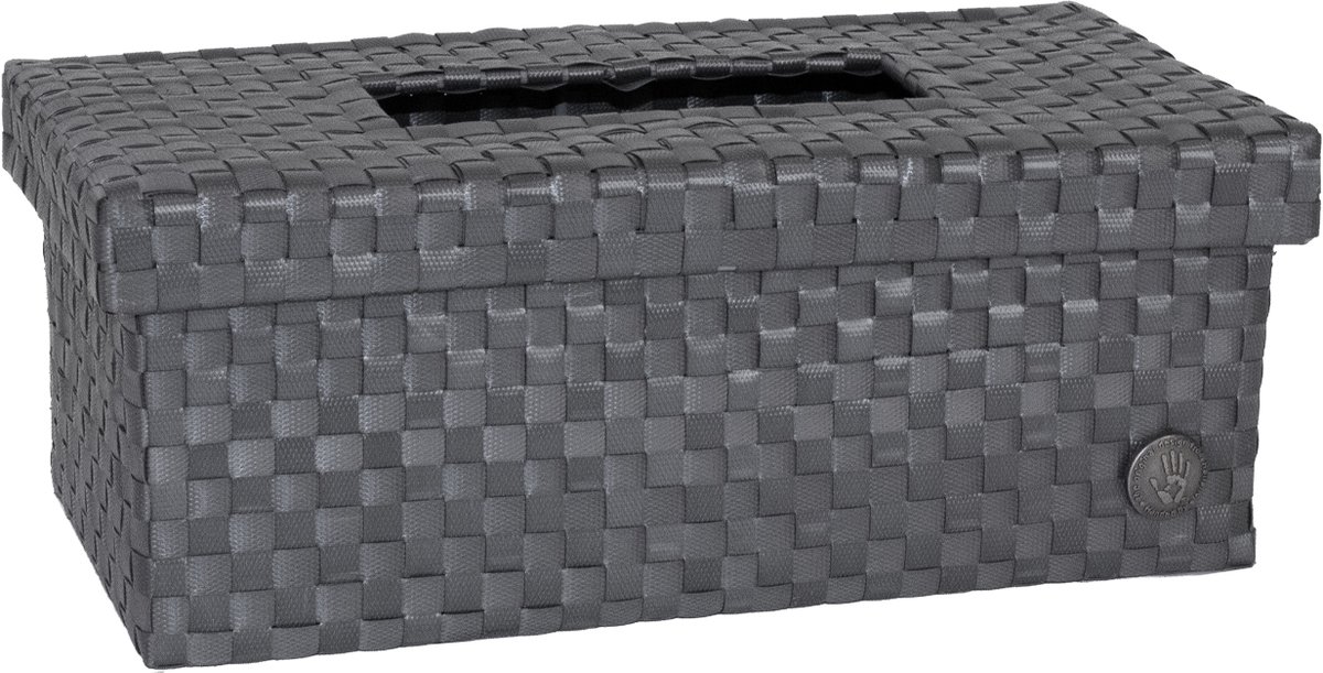 Tissuehouder - Tissuebox - Tissuedoos - Zakdoekdoos - Met deksel - Handed By - donkergrijs - dark grey
