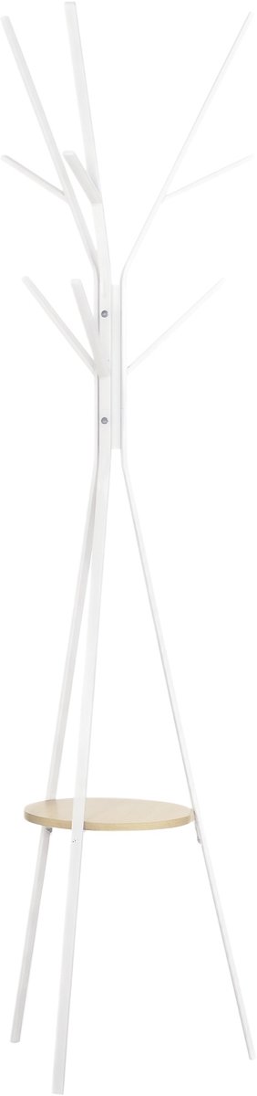 HOMCOM kapstok - Metaal - 45x45x180cm - Wit