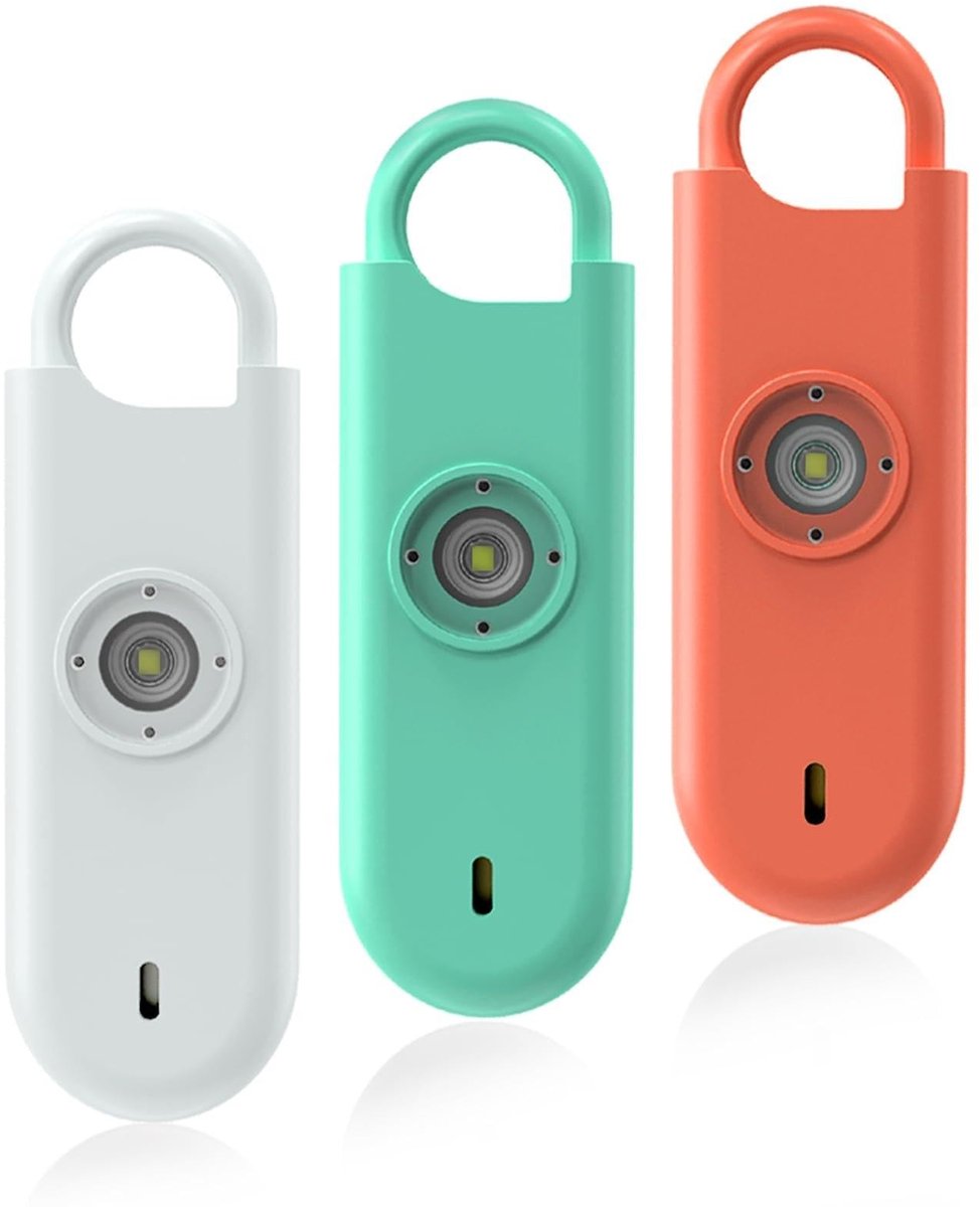 Solidchoice - 3 Stuks Persoonlijk Alarm met 140DB Geluid en Stroboscooplicht