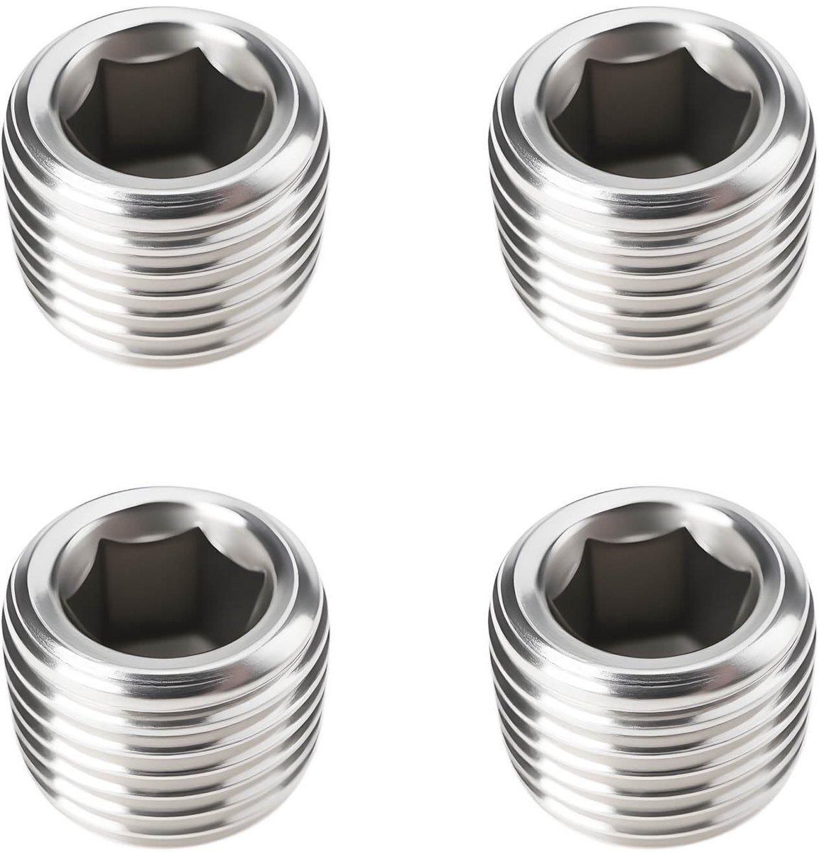 Solidchoice - Set van 4 RVS Hex Plug Fittingen 1/8" BSPT