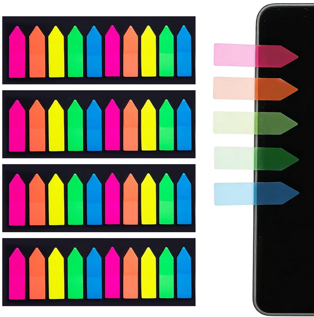 Solidchoice - 800 Stuks Zelfklevende Index Tabs en Pagina Markers