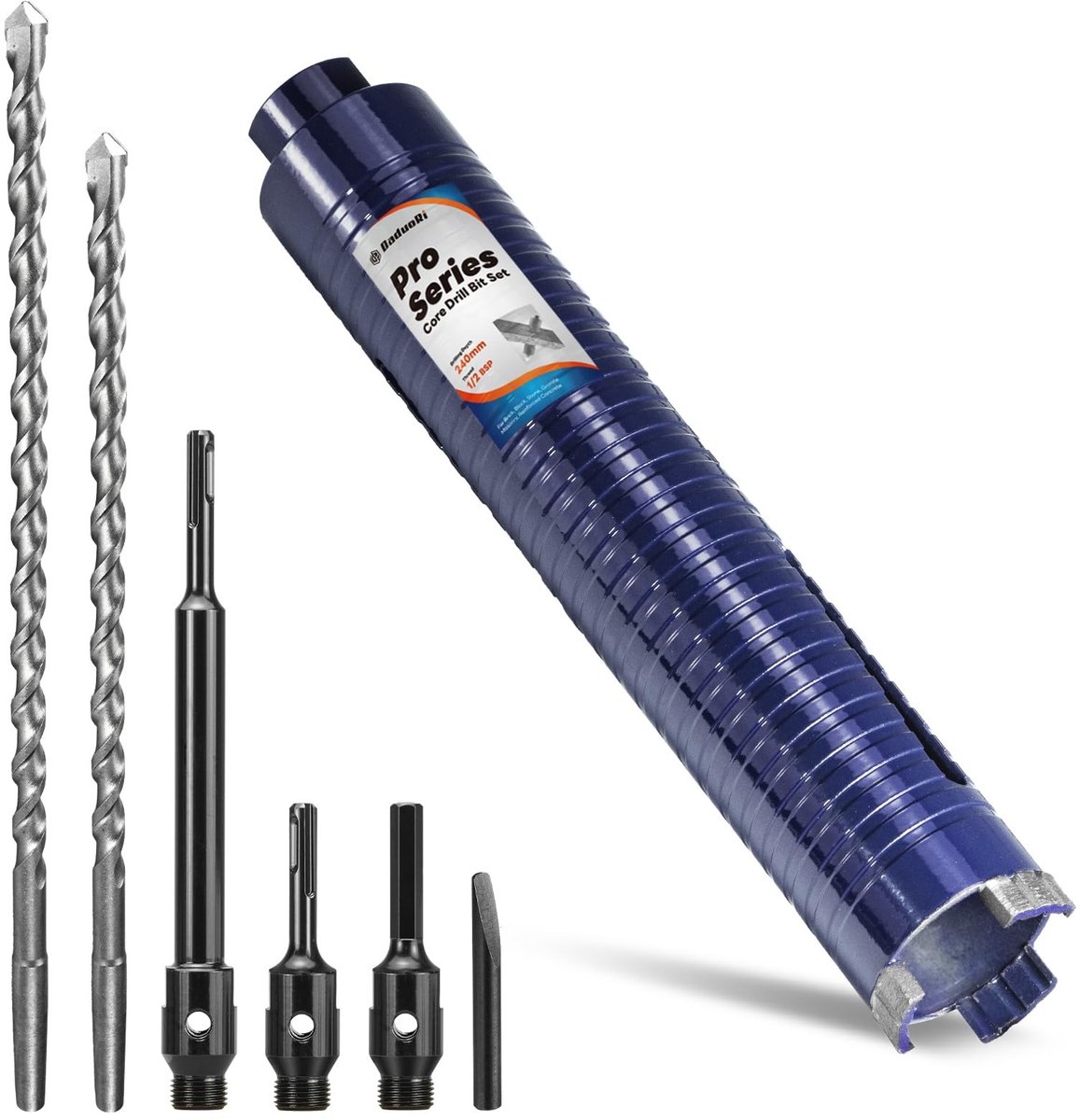 Solidchoice - Pro48 x 240 mm Kernboorset met 3 Adapters
