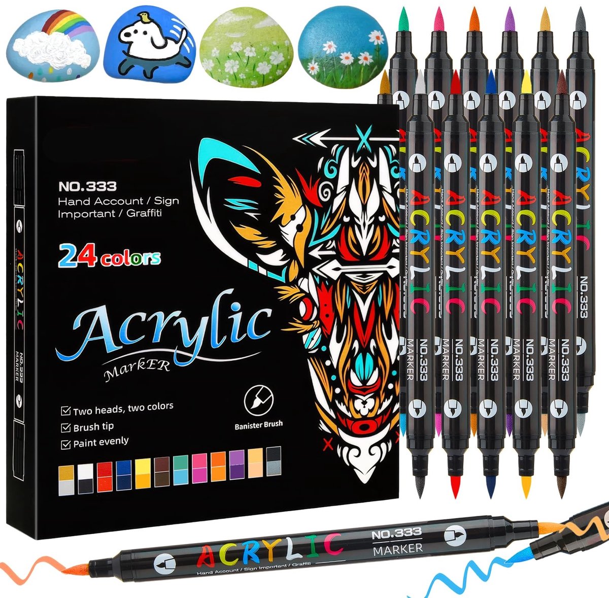 Solidchoice - Multi Surface Permanent Marker Set van 3