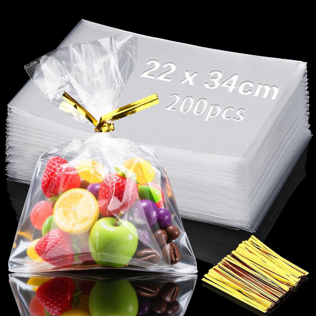 Solidchoice - Transparante Snoepzakjes 200 Stuks voor Cadeaus