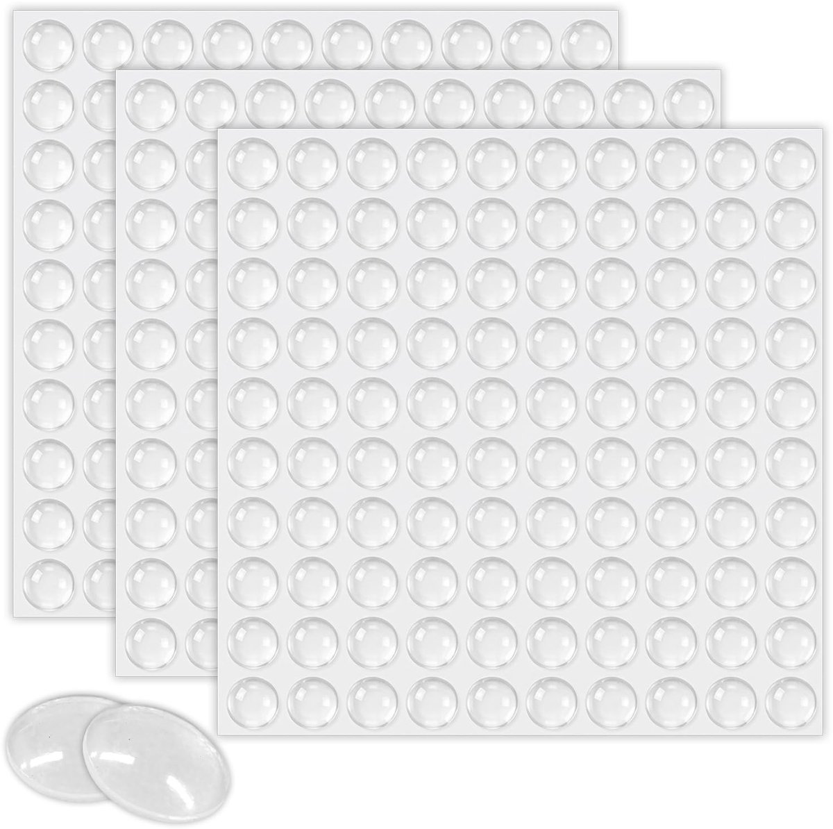 Solidchoice - Transparante Siliconen Bumper Pads 8x2mm, 300 Stuks Geluidsreducerende Rubber Voetjes