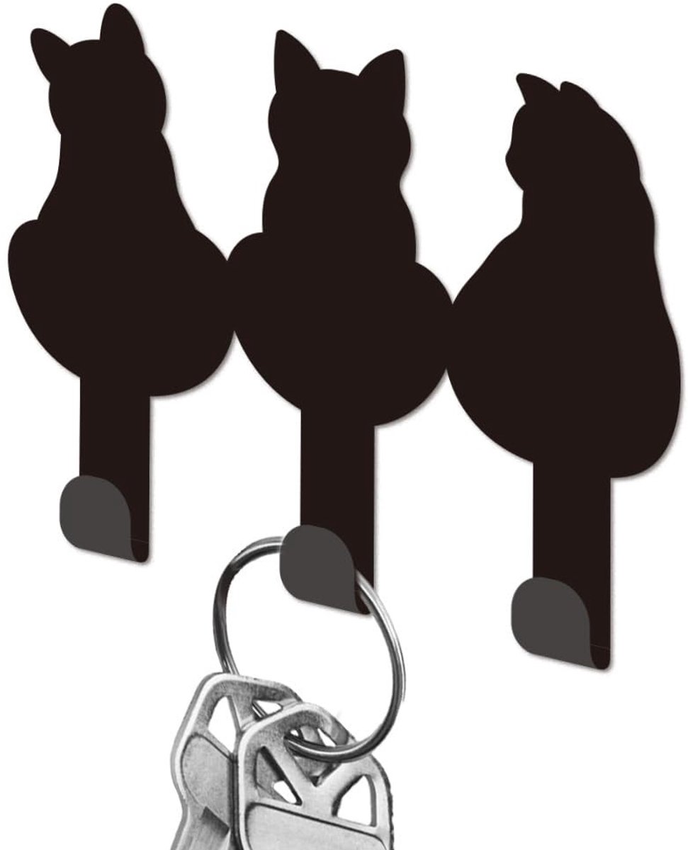 Solidchoice - Mini Sleutelhanger met 3 Haken in Kat Ontwerp