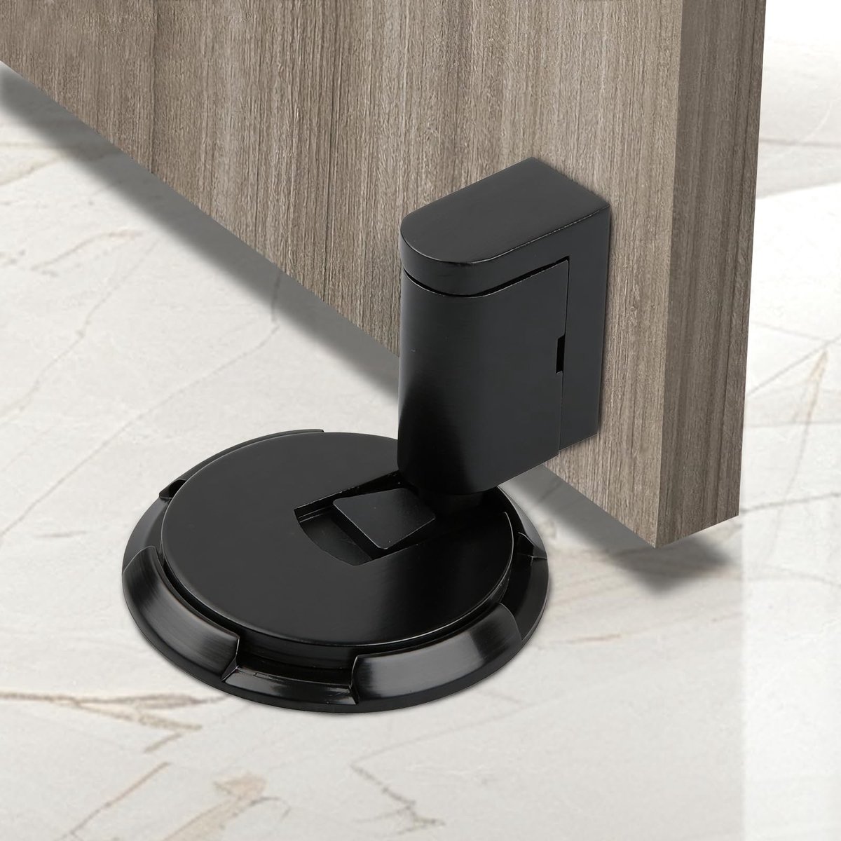 Solidchoice - Mechanische Deurdop voor Vloermontage, Zwart