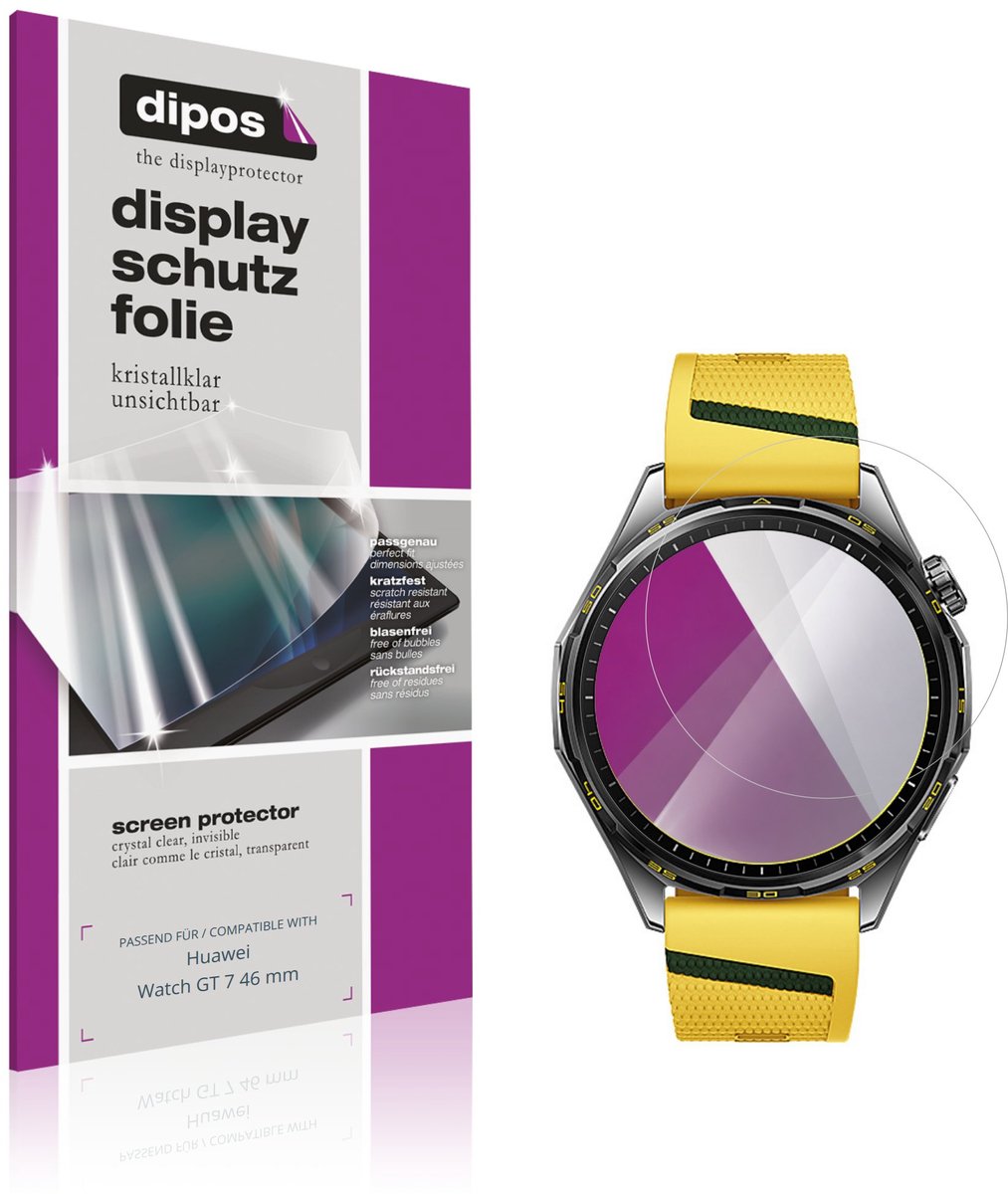 dipos – 6x Beschermfolie geschikt voor Huawei Watch GT 7 46 mm | Krasbestendige & heldere Screenprotector Ultra-Thin