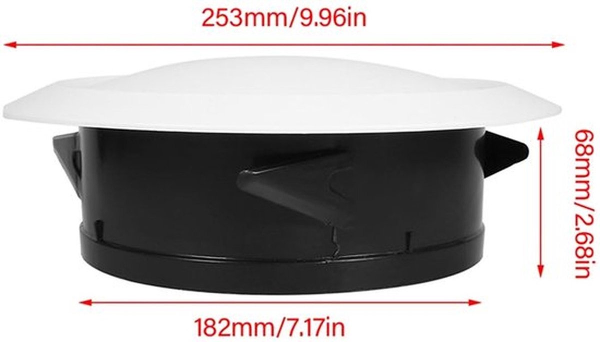 Verstelbaar Rond Ventilatierooster voor Binnen en Buiten