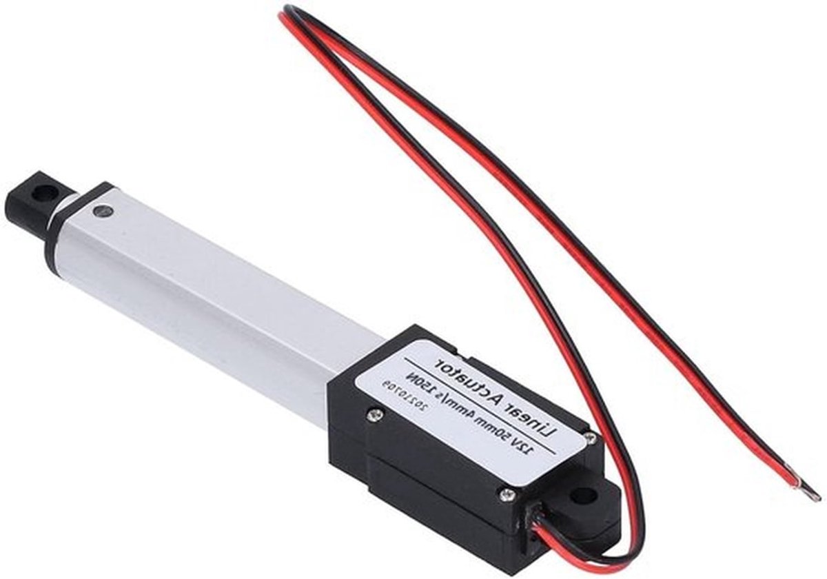 Mini lineaire actuator met 50 mm slag, 12V DC, eindschakelaar en hoge snelheid - compact en krachtig industrieel ontwerp