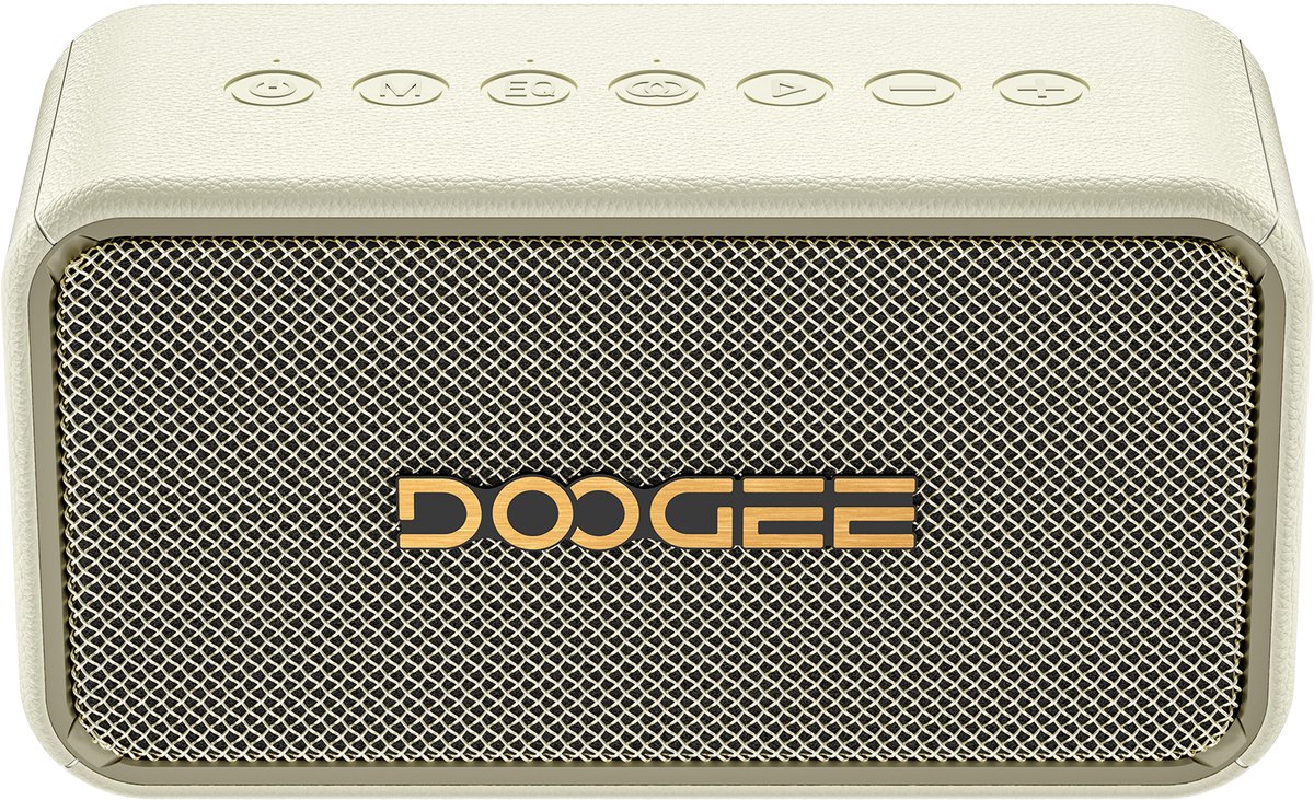 DOOGEE Field Rush - Draagbare Bluetooth Speaker - 130W Vermogen - 28 Uur Speeltijd - Waterdicht IP67 - BT 5.3 - Beige