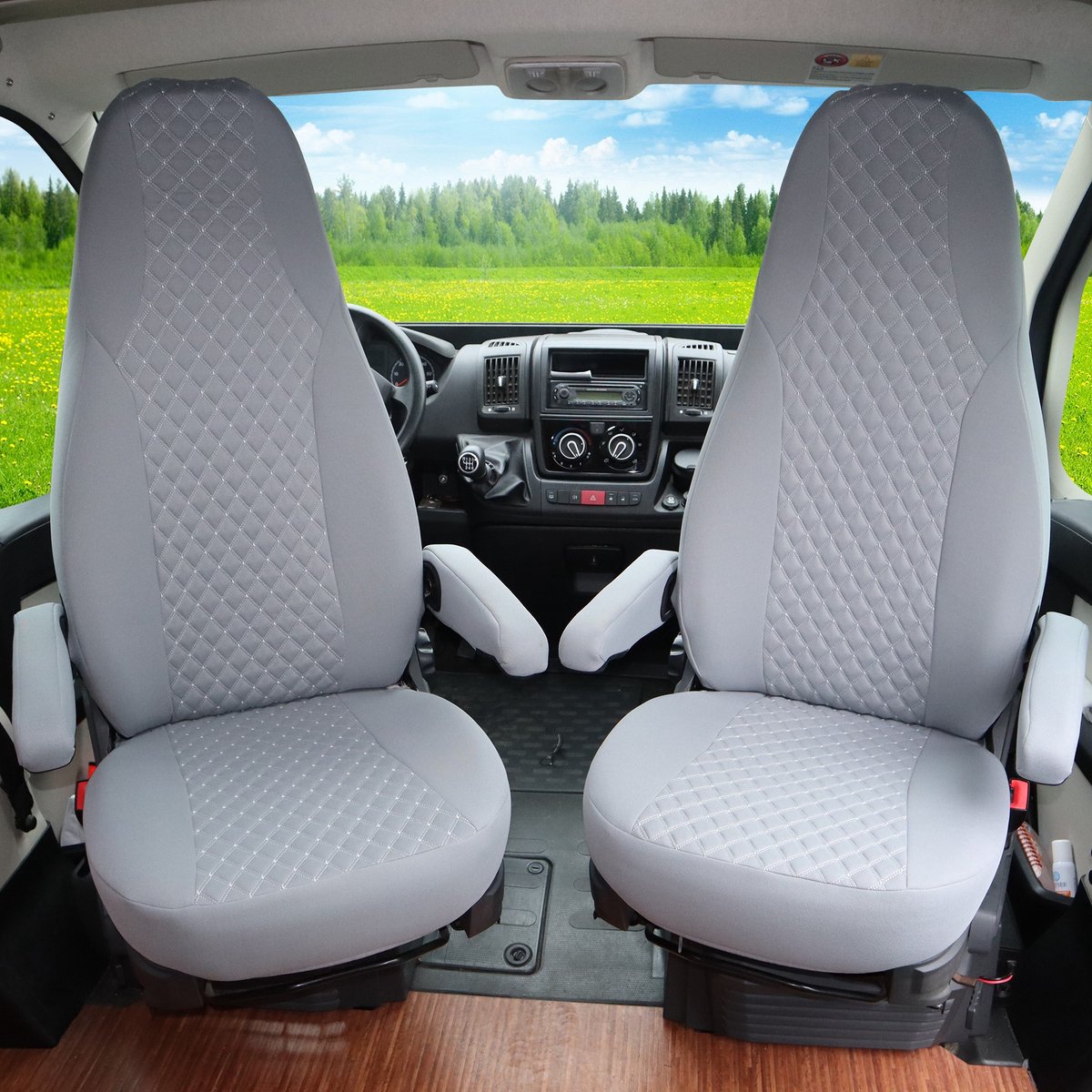 Camper Stoelhoezen voor Fiat Ducato Citroen Jumper Peugeot Boxer 2-Delige Set WMS709