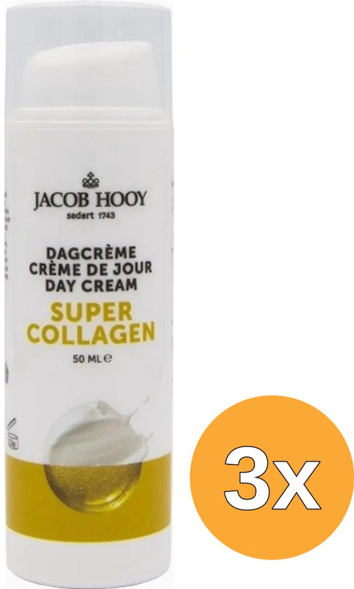 3x Jacob Hooy Super Collageen Dagcreme (50 ml)