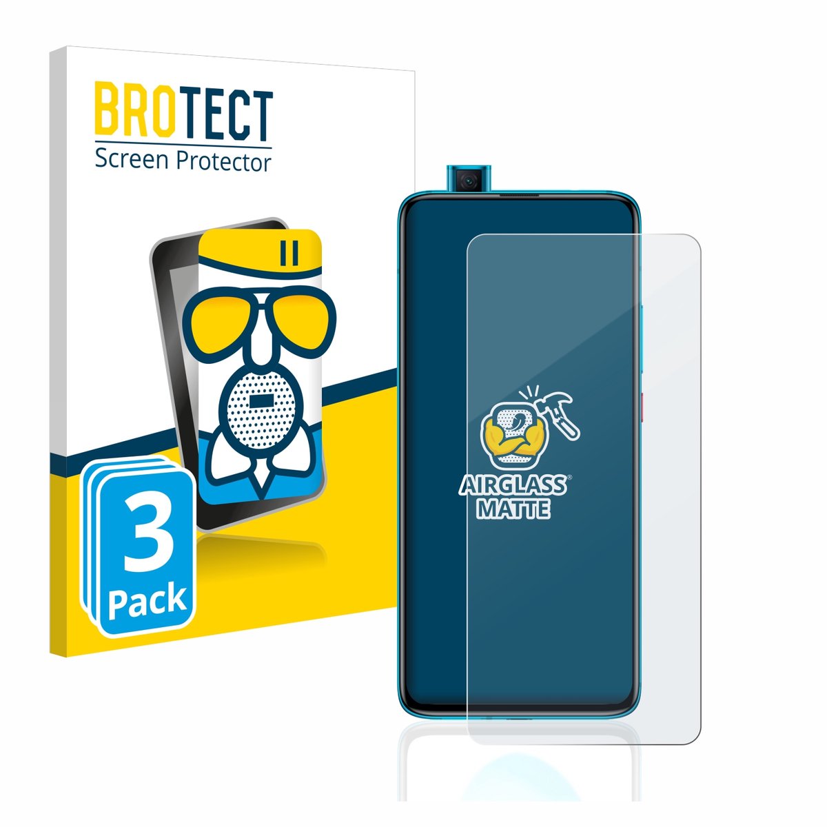BROTECT - Screenprotector voor Xiaomi Poco F2 Pro - Folie Beschermfolie Beschermglas matte 3 Stuks