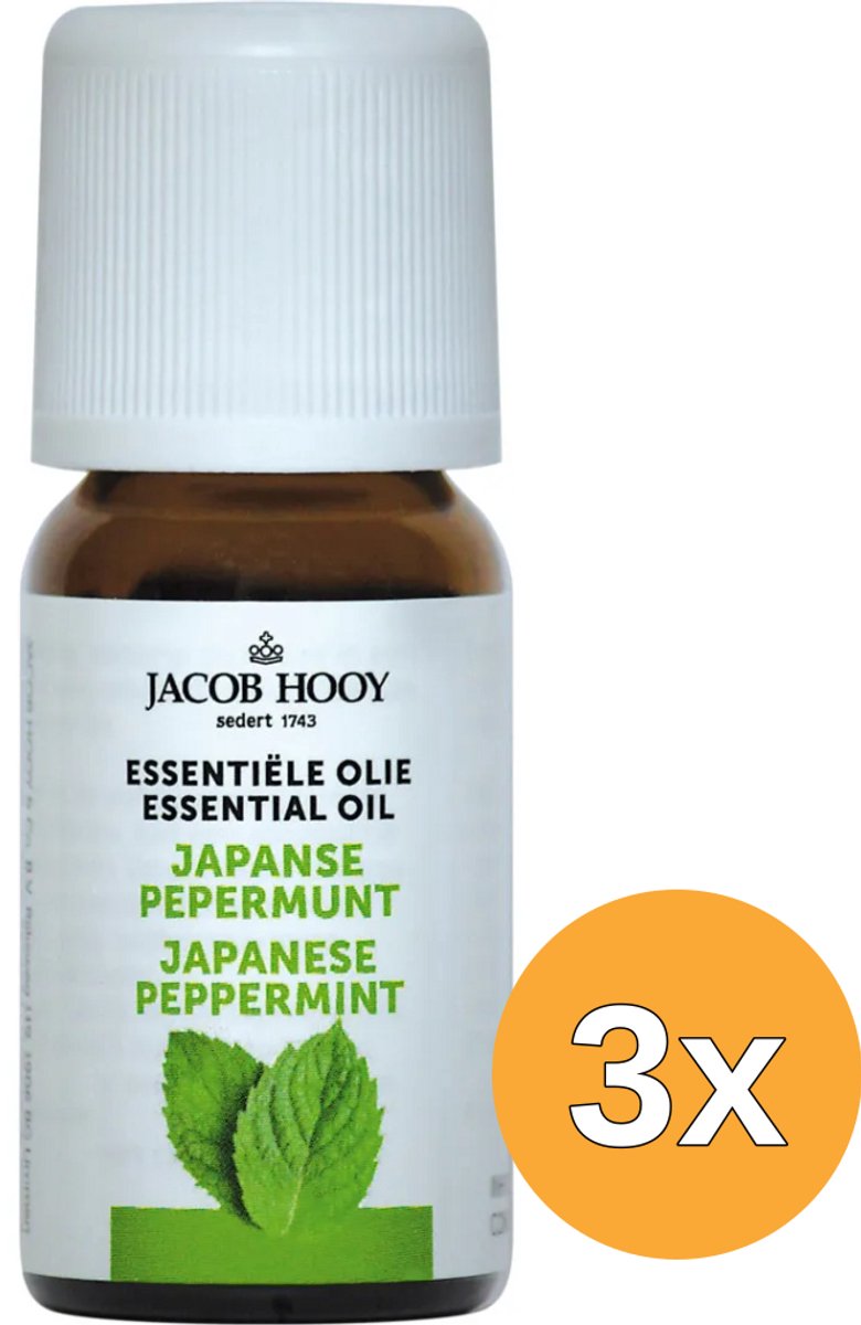 3x Jacob Hooy Japanse pepermunt olie (10 ml)
