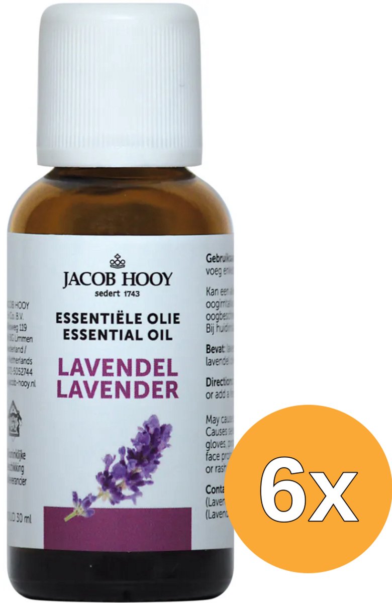 6x Jacob Hooy Lavendel olie (30 ml)