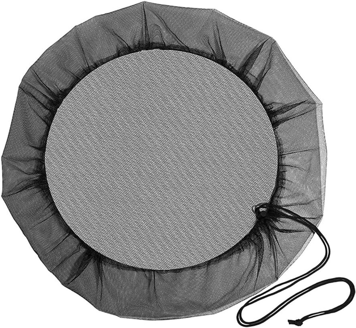 Rain Barrel Mesh voor Tuin - Anti-Muggen Net met Elastische Band - Diameter 95cm - Bescherming tegen Insecten en Bladeren (Zwart)