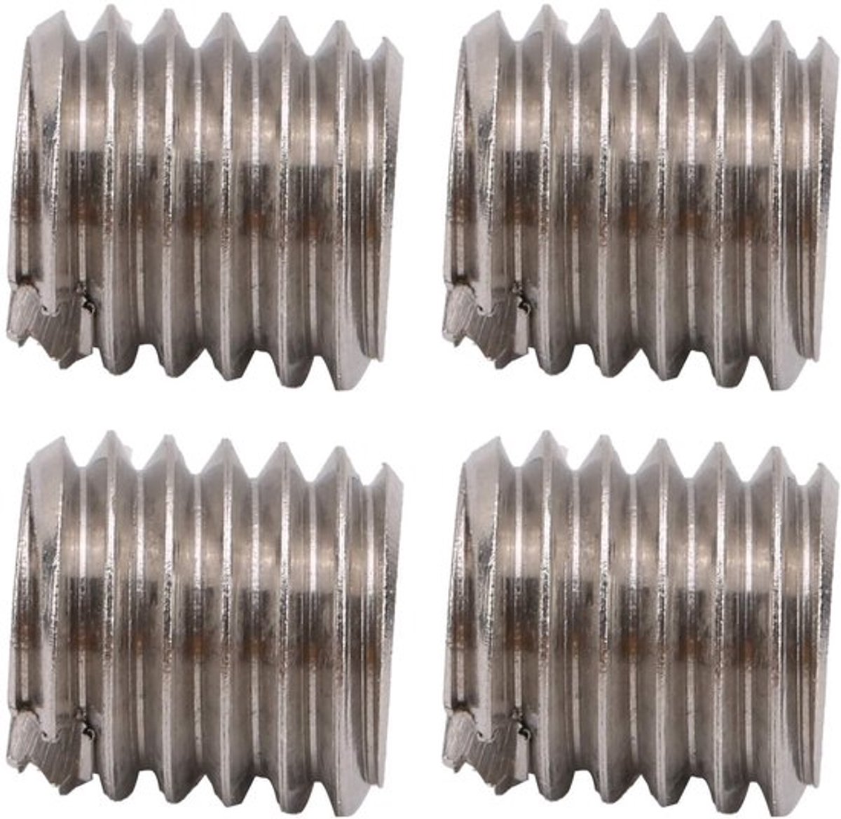 Sleufmoer Set van 10 Stuks - Roestvrij Stalen Bevestigingsmiddelen - M5x0,8 Mm/M10x1,5 Mm Draad - 10 Mm Lengte - Inzetstukken met Schroefdraad - Draadreparatie - Schroefdraadmoer