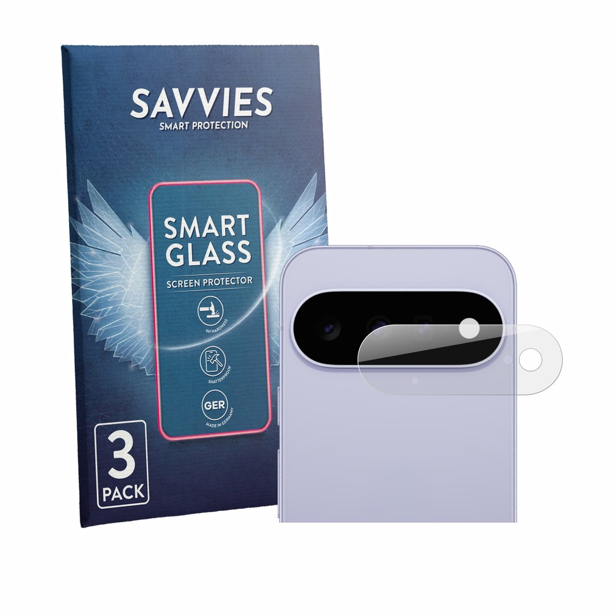 3 Stuks Savvies Screenprotector - geschikt voor Google Pixel 11 (ALLEEN Camera Lens) - beschermfolie glas transparant