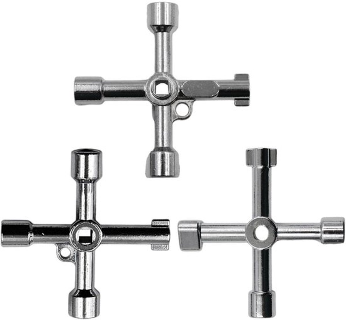 Steeksleutelset 4-in-1 - 3 Stuks - Robuust - Duurzaam - Multifunctioneel - Geschikt voor Thuis en Buitenactiviteiten - Multitool