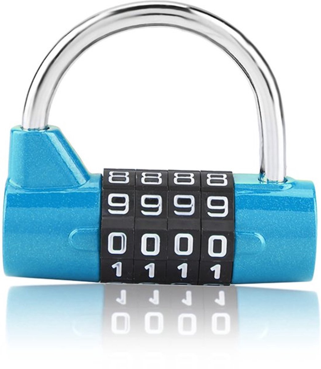 Cijferslot 4 Cijfers - Veiligheidsslot - Lock voor Lockers - Geschikt voor Binnen/Buiten - Duurzaam - 10.000 Combinaties - Slot