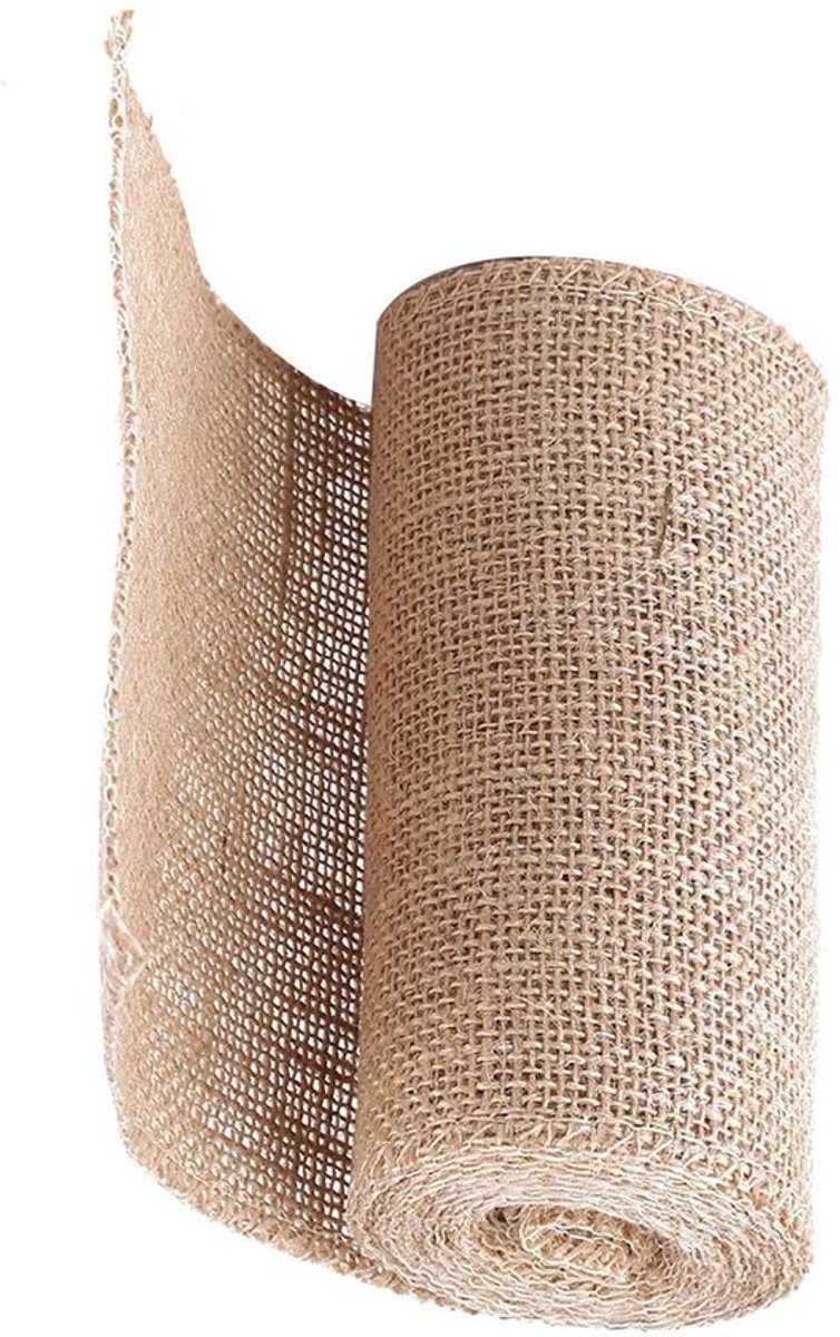 Jute Rol - Duurzaam 100% Biologisch Afbreekbaar - Decoratieve Jute - Onkruidbarrière - Fijne Afwerking - Naadloze Stiksels - Decoratiestof