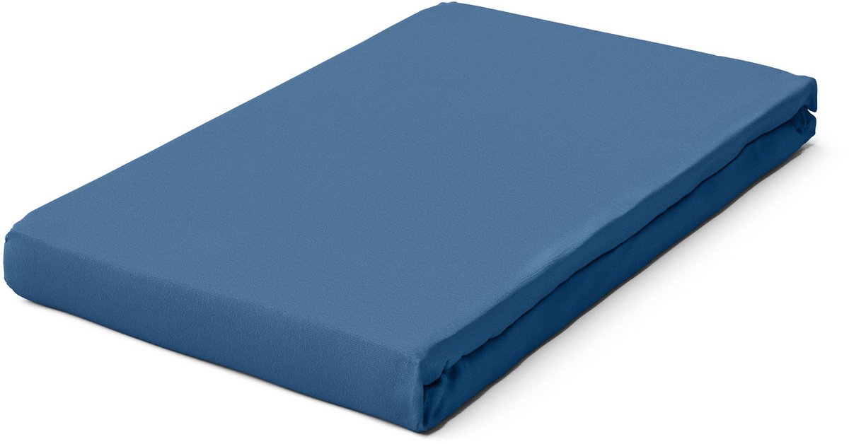 schlafgut Pure Jersey Topper Hoeslaken L - 140x200 - 160x220 615 Blue Mid