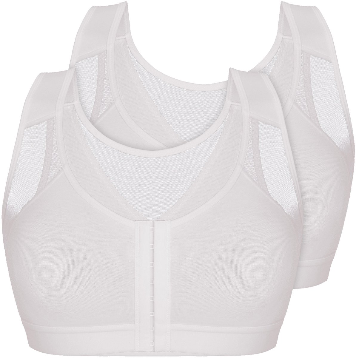 2-pack soft-bh's met voorsluiting Basic