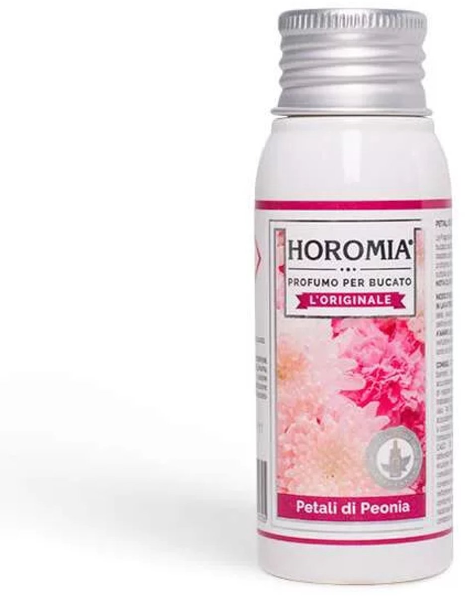Horomia wasparfum Petali di Peonia 50ml - horomia - horomia wasprafum - textielparfum - textiel parfum - was parfum - pioen roos - pioenroos - wasgoed - wasverzachter - wasmiddel - beddengoed - parfum - wassen - kleding - kleding parfum - was geur