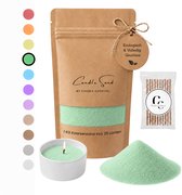 Kaarsenzand | Candle Cocktail | Groen | 1000g Incl. 25 Lonten | Burning Sand | Candle Sand | Kaarspoeder | Poederkaars | 100+ branduren | Met 25 lonten