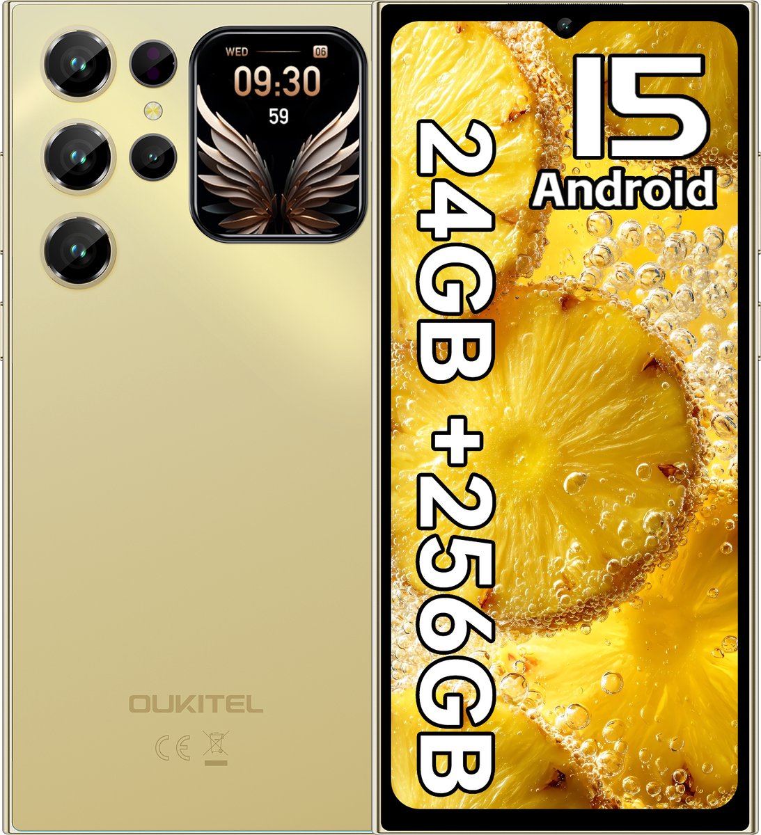OUKITEL C62 Pro Smartphone 4G-6,88" HD-90Hz-24GB RAM-256GB ROM-5150mAh-13MP Camera-NFC-Android 15