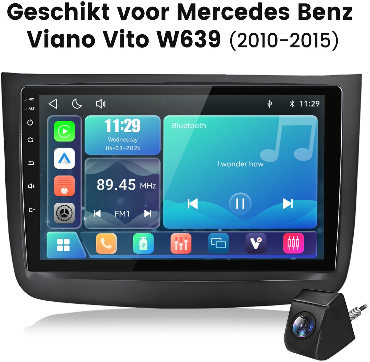 Cestovet LINUX Autoradio - Geschikt voor Mercedes-Benz Vito 2 W639 / Viano 2 2003-15 Draadloze CarPlay - Bluetooth , 10 inch Touchscreen - FM,RDS,USB
