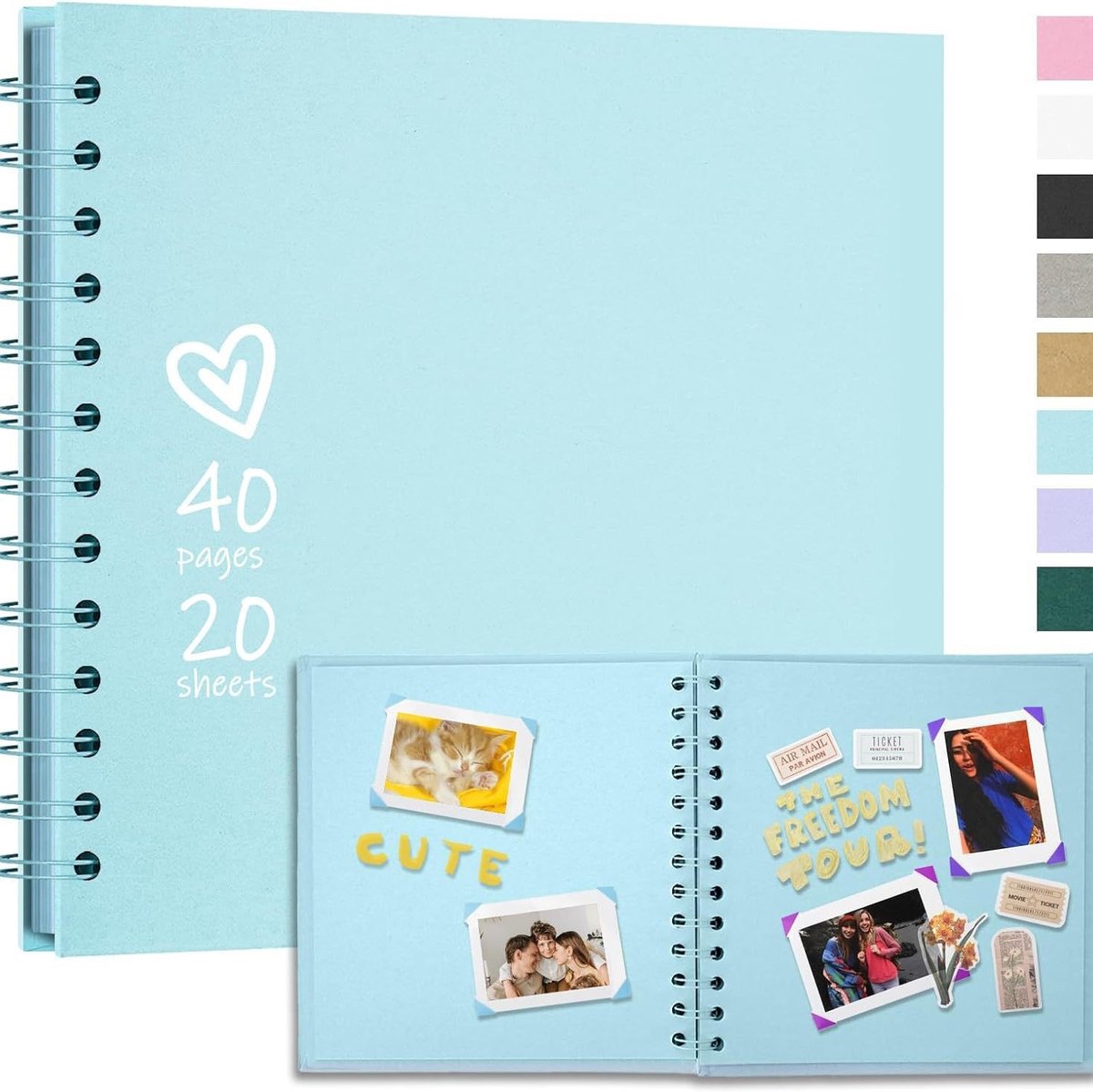 DIY Fotoalbum – Scrapbook – Plakboek – 7 inch - Blauw