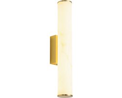 Qazqa led art deco wandlamp - Josephine - messing, incl. 12W geintegreerde led, dimbaar, 6cm, ideaal als home-office, kantoor, hal, woonkamer en