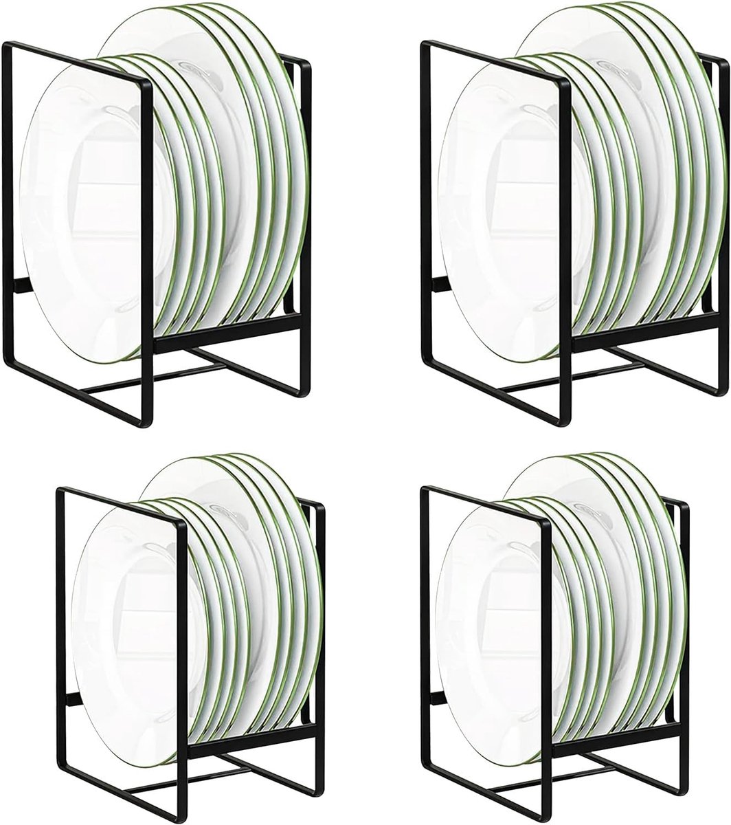 Afdruiprek - Zwart - 20 x 16,5 x 11,7 cm - Massief IJzer met Roestvrije Coating - Voor Keuken of Kast