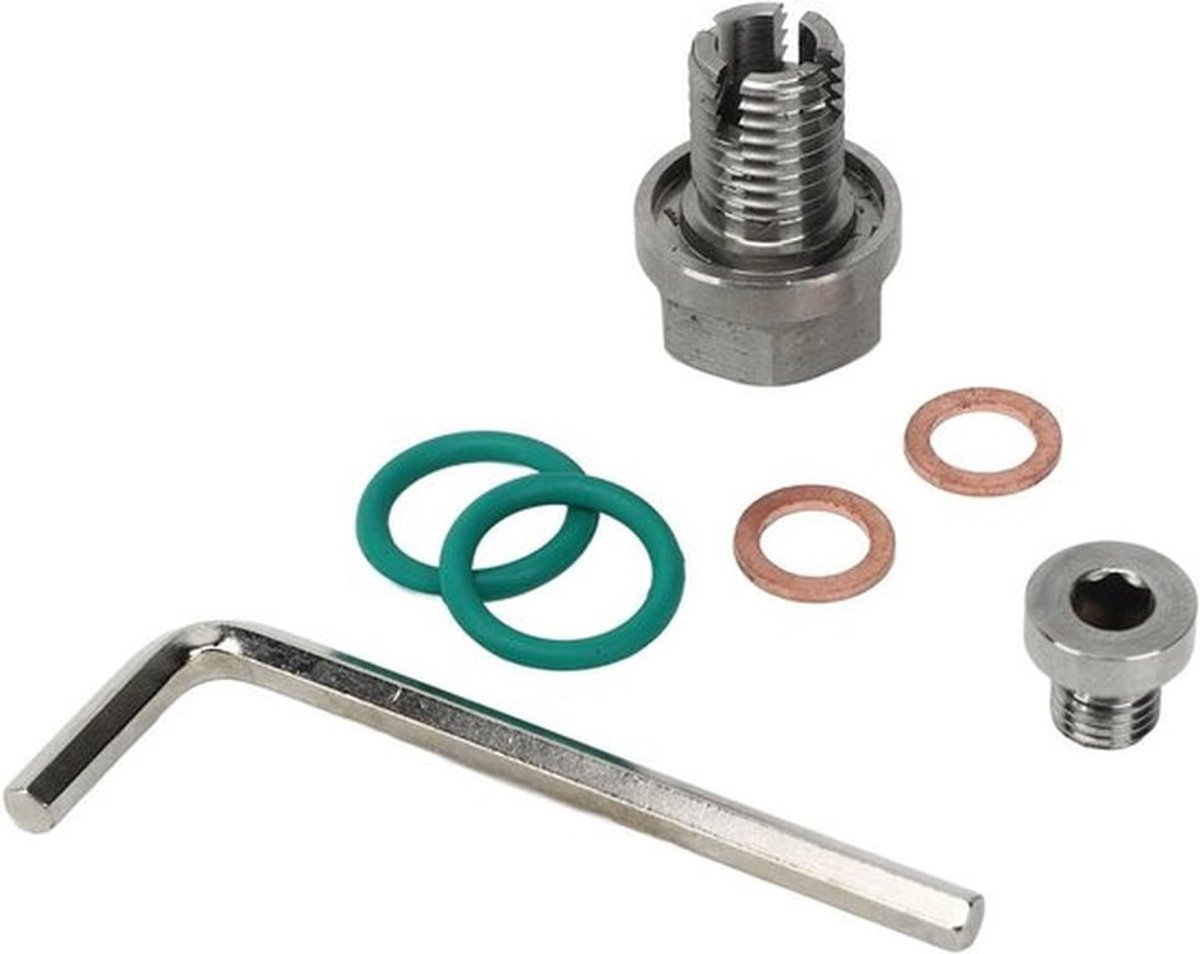 - Olieafvoerstop reparatieset - Olie-afvoerschroef schroefkit - Groot formaat - Oliebak schroefdraad reparatiekits - Geschikt voor alle automerken - Zwart - Olielekkage oplossing met accessoires