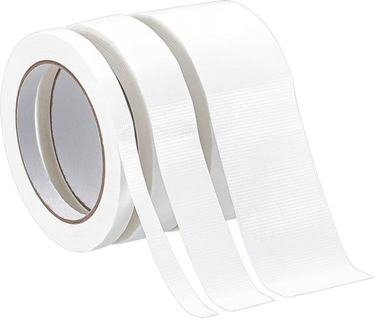 Boekbindtape Set - 5 Rollen - 10 mm/25 mm/50 mm Breed - Polyethyleen - Boekrestauratie - 20 m/Rol - Reparatietape