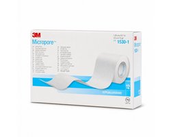 3M Micropore hechtpleister 2,5 cm x 9,1 m 12 stuks