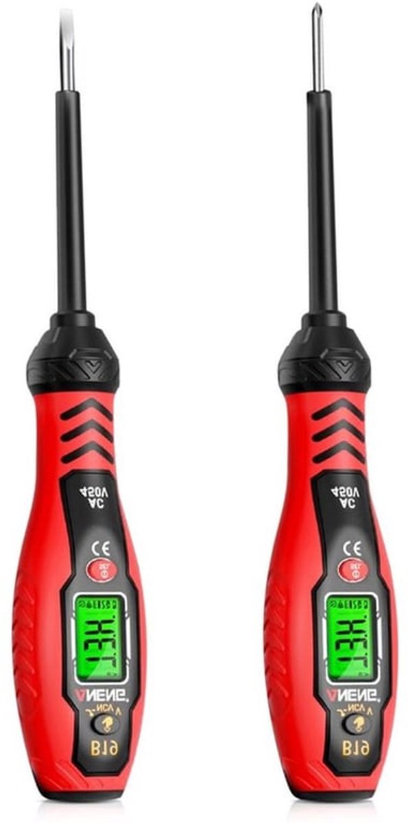 Voltage tester en schroevendraaier set, niet-contact spanningsmeter met LCD-display, geïsoleerde handgreep, geschikt voor 30-1000V en 11-450V, ideaal voor elektriciens en doe-het-zelvers