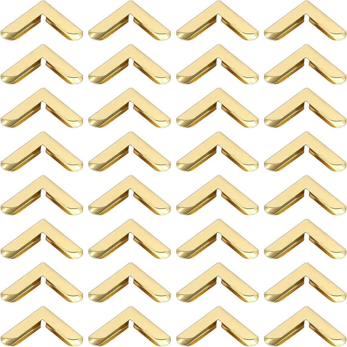15mm Metalen Boekhoeken, 50 Stuks Fotohoeken voor Scrapbook en Fotoalbum, Retro Gouden Hoekbeschermers
