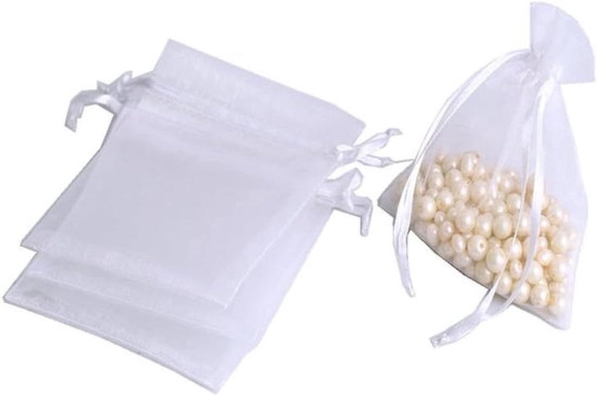 - Cadeauzakjes - Organzazakjes - Wit - Snoepzakjes - Voor Bruiloft - Feest - Geschenkverpakking - 40 x 60 cm, 20 stuks Hypermoderne witte organza zakjes voor speciale gelegenheden zoals bruiloften en feesten