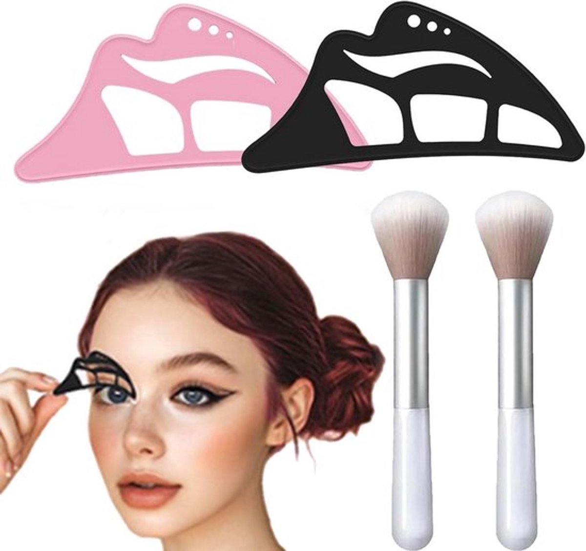 Eyeliner Sjablonen 2 Stuks - Multifunctionele Siliconen Make-up Hulp