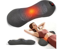 Multifunctionele 3-in-1 rugmassager met verlichting, geschikt voor slapen met Shiatsu, diepe weefselmassage, draagbaar, voor verlichting van schouder- en lage rugpijn - ergonomisch - stretching - verwarming